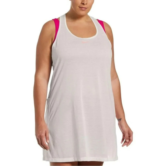 Nike Women's Confetti Crewneck Racerback Plus Size Cover Up Dress Size 2X - Picture 2 of 13